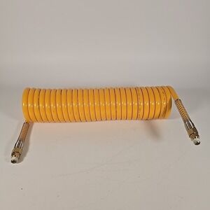 Universal Nylon Tube Fast-Stor Yellow Coiled Nylon Air Hose 3/8" ID 225 PSI  25'